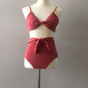Aerie High Waisted Swim Suit Set